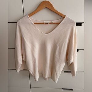 Cyrus Soft V-Neck Sweater in Cream